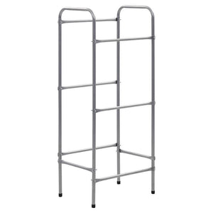 vidaXL Crate Rack for 3 Crates Silver 50x33x116 cm Steel