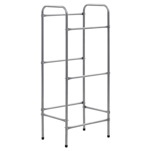 vidaXL Crate Rack for 3 Crates Silver 50x33x116 cm Steel