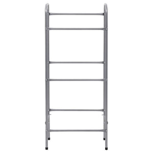 vidaXL Crate Rack for 3 Crates Silver 50x33x116 cm Steel