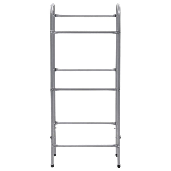 vidaXL Crate Rack for 3 Crates Silver 50x33x116 cm Steel