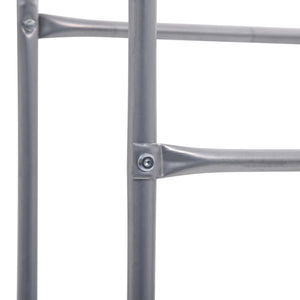 vidaXL Crate Rack for 3 Crates Silver 50x33x116 cm Steel