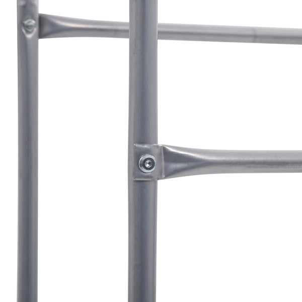 vidaXL Crate Rack for 3 Crates Silver 50x33x116 cm Steel