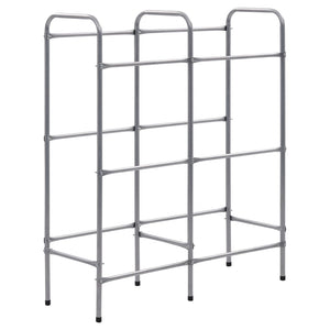 vidaXL Crate Rack for 6 Crates Silver 96x33x116 cm Steel