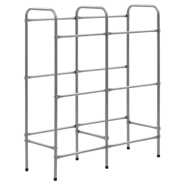 vidaXL Crate Rack for 6 Crates Silver 96x33x116 cm Steel