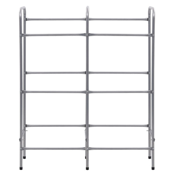 vidaXL Crate Rack for 6 Crates Silver 96x33x116 cm Steel