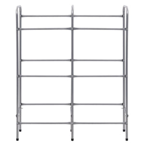 vidaXL Crate Rack for 6 Crates Silver 96x33x116 cm Steel