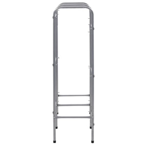 vidaXL Crate Rack for 6 Crates Silver 96x33x116 cm Steel