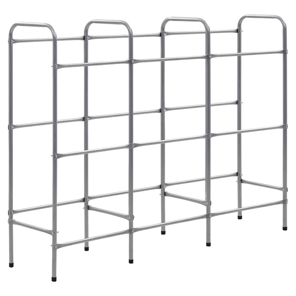 vidaXL Crate Rack for 9 Crates Silver 145x33x116 cm Steel
