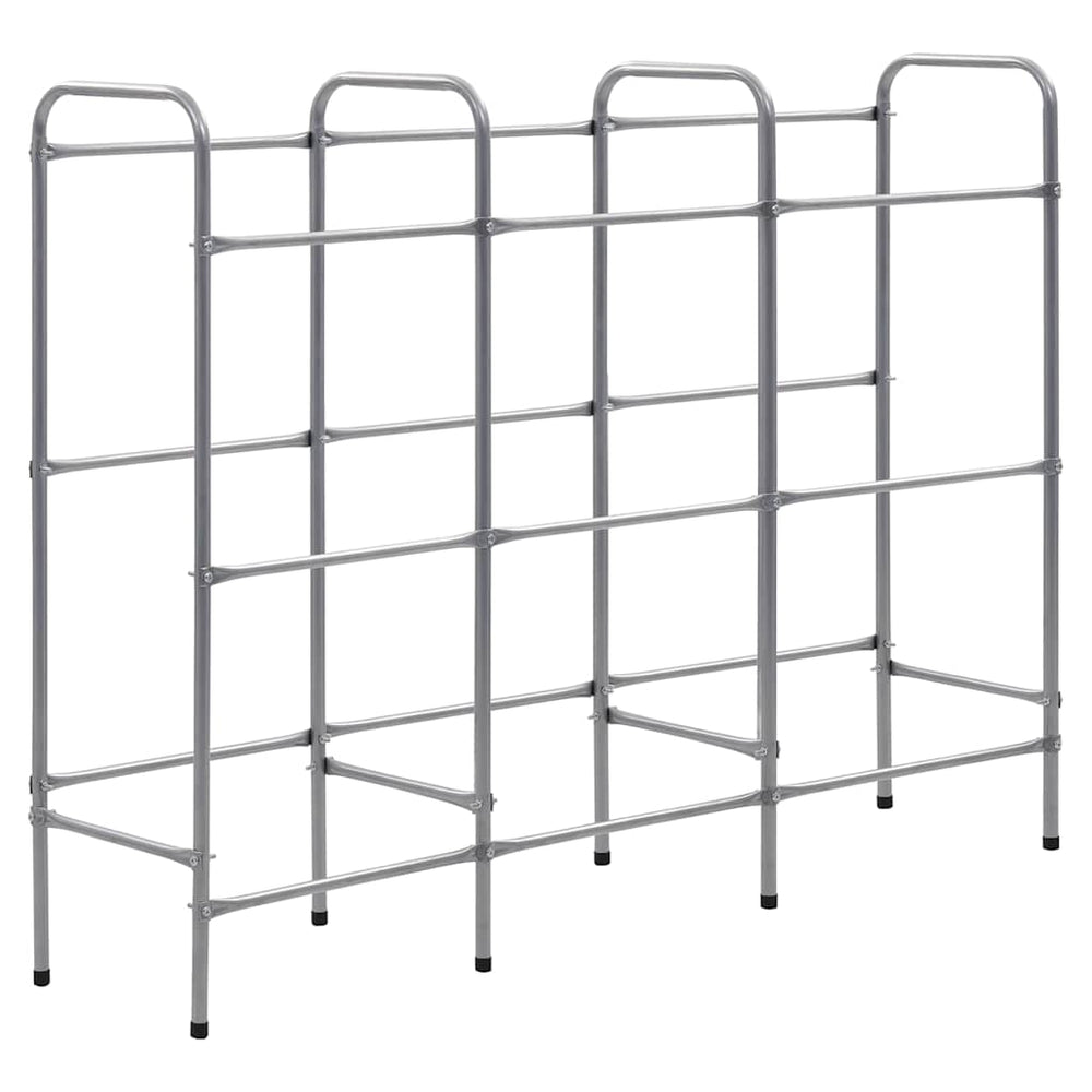 vidaXL Crate Rack for 9 Crates Silver 145x33x116 cm Steel