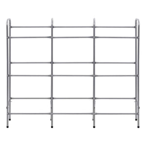 vidaXL Crate Rack for 9 Crates Silver 145x33x116 cm Steel