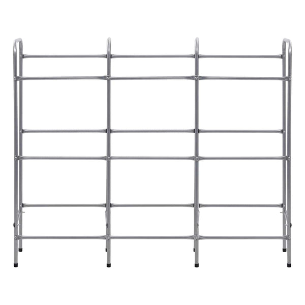 vidaXL Crate Rack for 9 Crates Silver 145x33x116 cm Steel