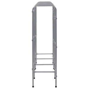 vidaXL Crate Rack for 9 Crates Silver 145x33x116 cm Steel