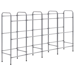 vidaXL Crate Rack for 12 Crates Silver 190x33x116 cm Steel