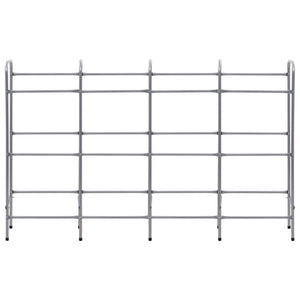 vidaXL Crate Rack for 12 Crates Silver 190x33x116 cm Steel