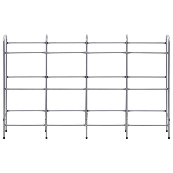 vidaXL Crate Rack for 12 Crates Silver 190x33x116 cm Steel