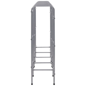 vidaXL Crate Rack for 12 Crates Silver 190x33x116 cm Steel