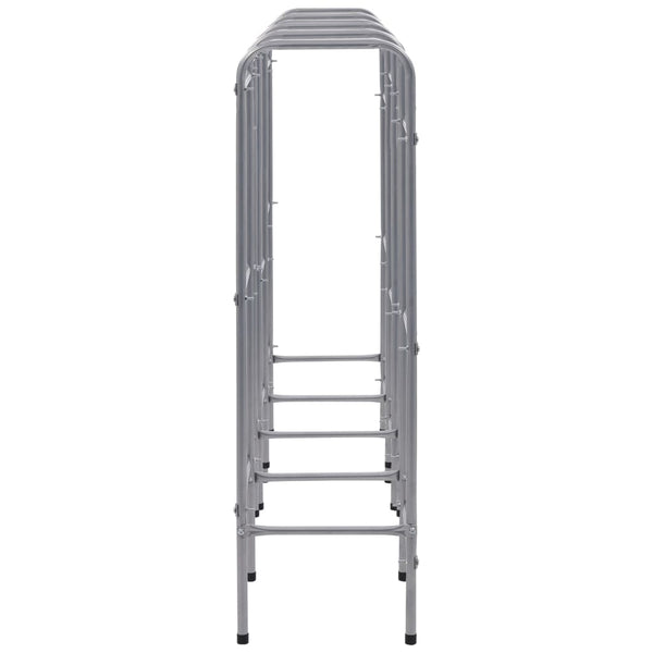 vidaXL Crate Rack for 12 Crates Silver 190x33x116 cm Steel