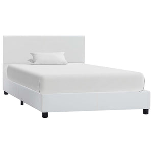 vidaXL Bed Frame White Faux Leather 90x200 cm