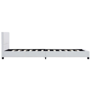 vidaXL Bed Frame White Faux Leather 90x200 cm