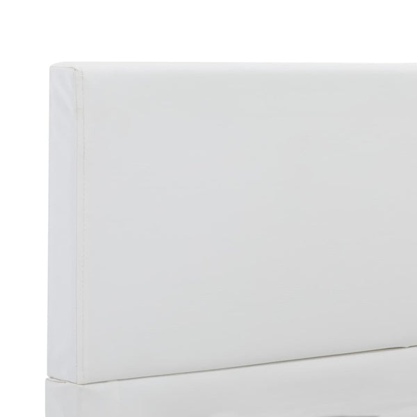 vidaXL Bed Frame White Faux Leather 90x200 cm