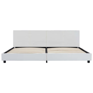 vidaXL Bed Frame White Artificial Leather 180x200 cm