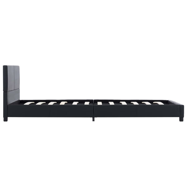 vidaXL Bed Frame Black Faux Leather 90x200 cm