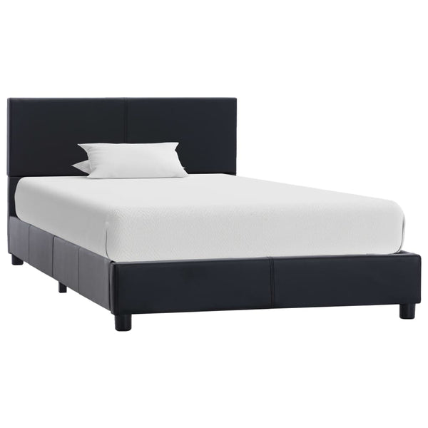 vidaXL Bed Frame Black Faux Leather 100x200 cm