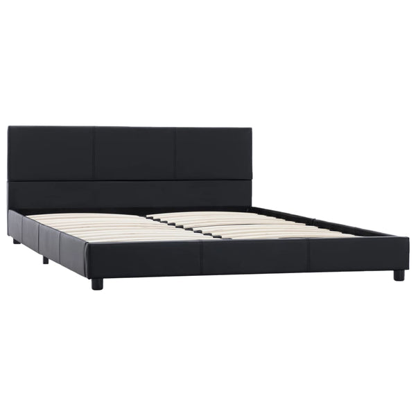 vidaXL Bed Frame Black Faux Leather 120x200 cm
