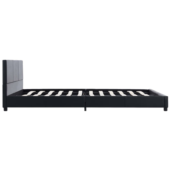 vidaXL Bed Frame Black Faux Leather 120x200 cm