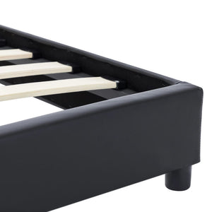 vidaXL Bed Frame Black Faux Leather 120x200 cm