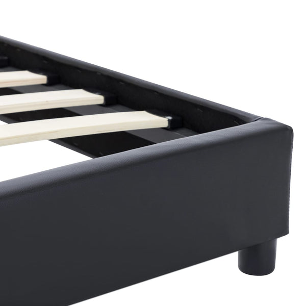 vidaXL Bed Frame Black Faux Leather 120x200 cm