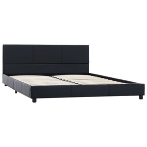 vidaXL Bed Frame Black Faux Leather 140x200 cm