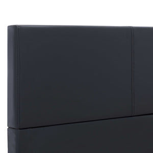 Bettgestell Schwarz Kunstleder 160x200 cm