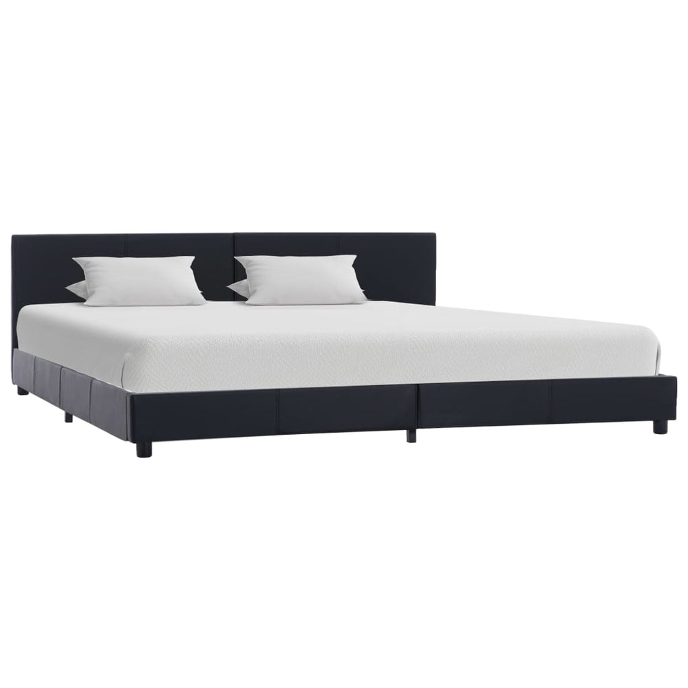vidaXL Bed Frame Black Faux Leather 180x200 cm