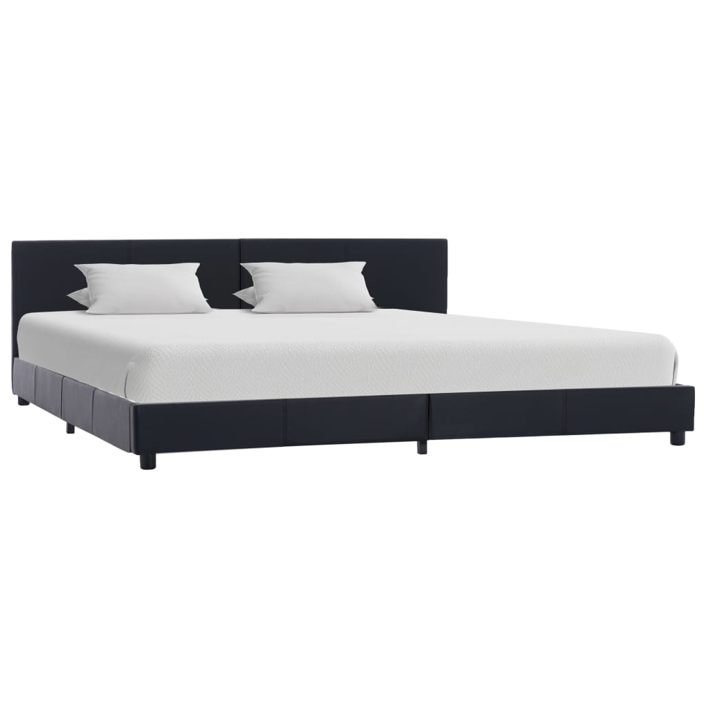 vidaXL Bed Frame Black Faux Leather 180x200 cm