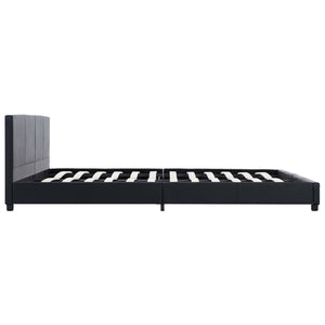 Bettgestell Schwarz Kunstleder 180x200 cm