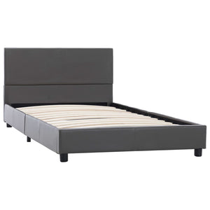 vidaXL Bed Frame Grey Faux Leather 100x200 cm