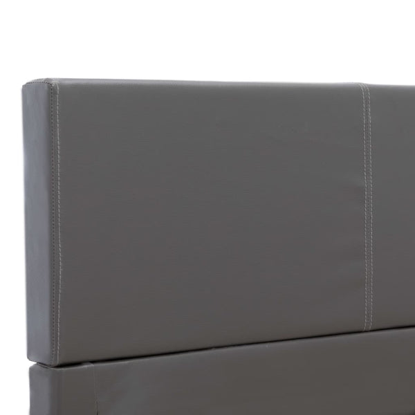 Bettgestell Grau Kunstleder 120x200 cm