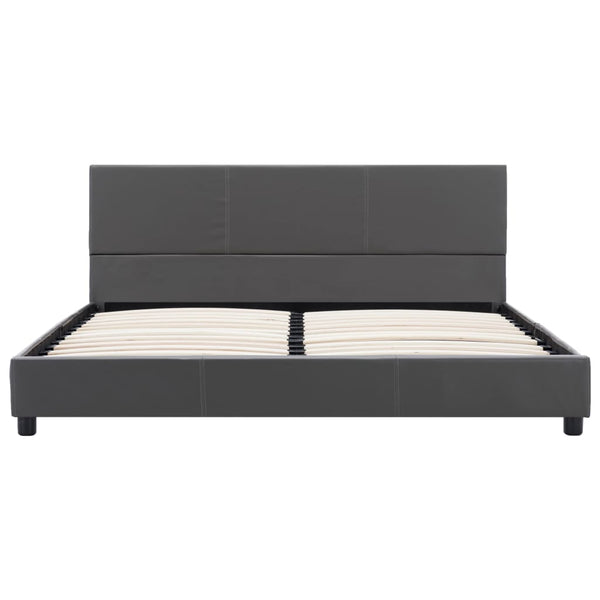 vidaXL Bed Frame Grey Faux Leather 160x200 cm