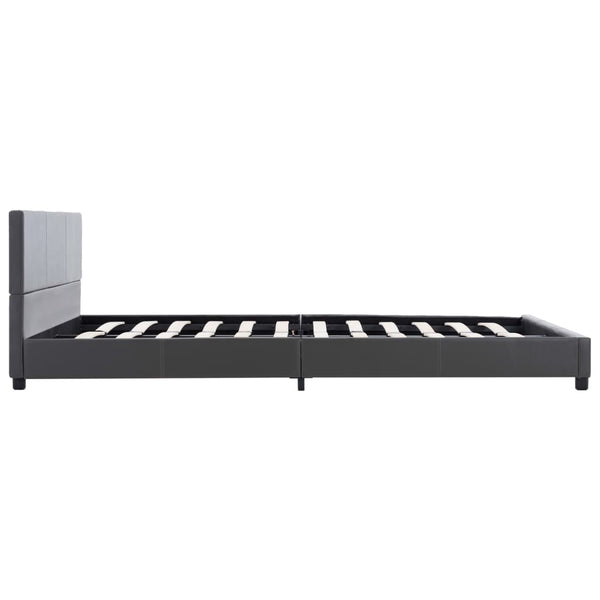 vidaXL Bed Frame Grey Faux Leather 160x200 cm