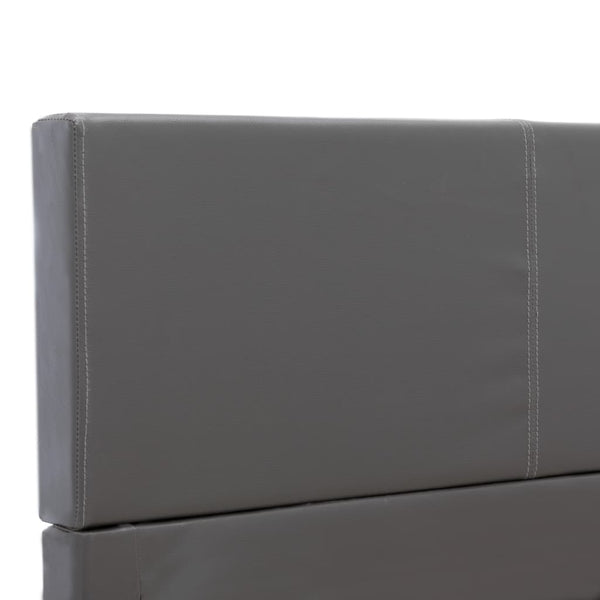 Bettgestell Grau Kunstleder 160x200 cm