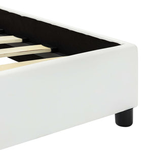 vidaXL Bed Frame White Artificial Leather 90 x 200 cm