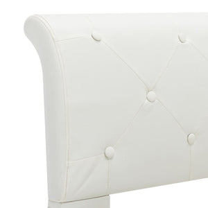 vidaXL Bed Frame White Artificial Leather 140x200 cm