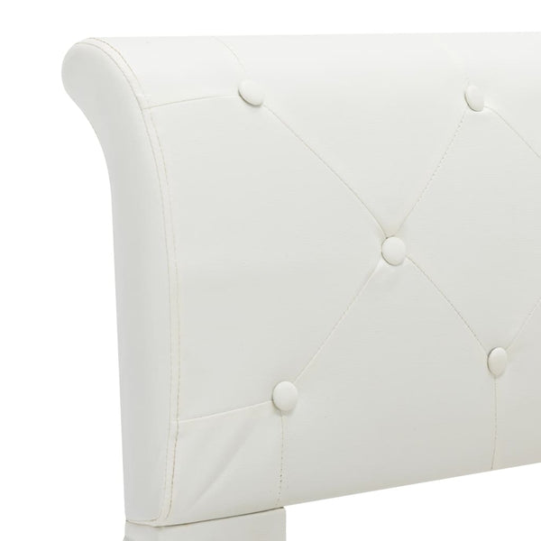 vidaXL Bed Frame White Artificial Leather 140x200 cm