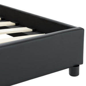 vidaXL Bed Frame Black Faux Leather 90 x 200 cm