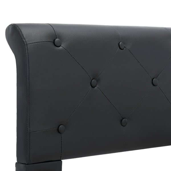 vidaXL Bed Frame Black Faux Leather 100 x 200 cm