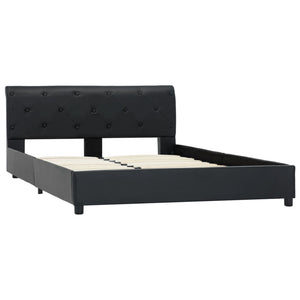 vidaXL Bed Frame Black Faux Leather 120 x 200 cm