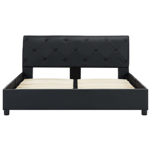 vidaXL Bed Frame Black Faux Leather 120 x 200 cm