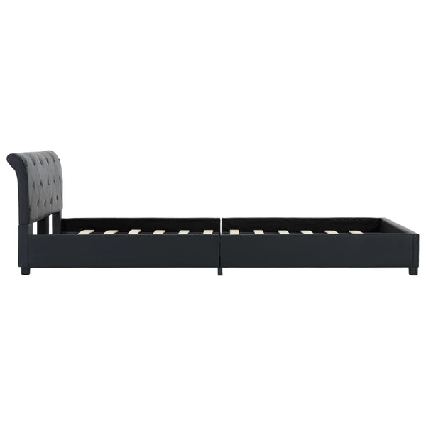 vidaXL Bed Frame Black Faux Leather 120 x 200 cm