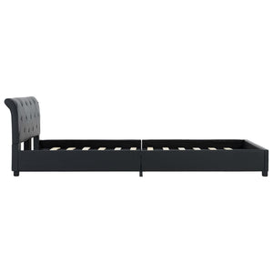 vidaXL Bed Frame Black Faux Leather 140 x 200 cm